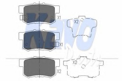 Комплект тормозных колодок, дисковый тормоз KAVO PARTS купить