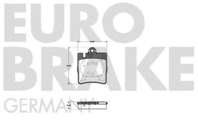 Комплект тормозных колодок, дисковый тормоз EUROBRAKE