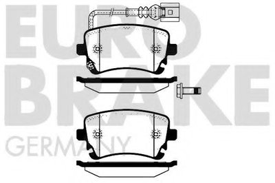 Комплект тормозных колодок, дисковый тормоз EUROBRAKE