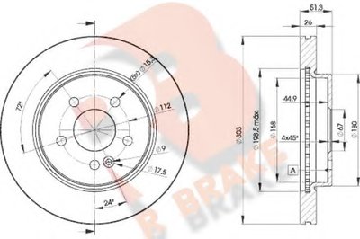 Тормозной диск R BRAKE купить