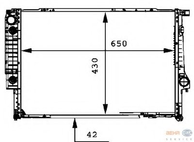 Радиатор, охлаждение двигателя BEHR HELLA SERVICE HELLA купить