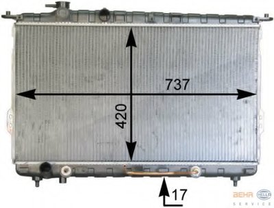 Радиатор, охлаждение двигателя BEHR HELLA SERVICE HELLA купить