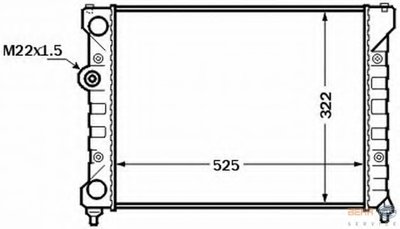 Радиатор, охлаждение двигателя BEHR HELLA SERVICE HELLA купить