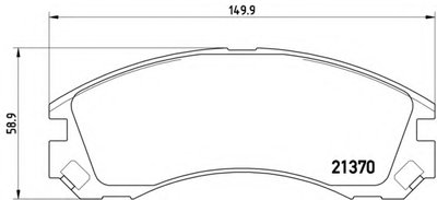 Комплект тормозных колодок, дисковый тормоз BREMBO купить