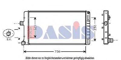Радиатор, охлаждение двигателя AKS DASIS купить