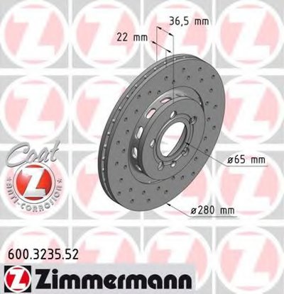 Тормозной диск SPORT BRAKE DISC COAT Z ZIMMERMANN купить