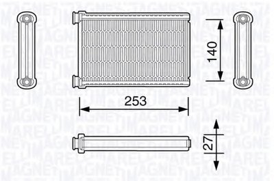 Теплообменник, отопление салона MAGNETI MARELLI