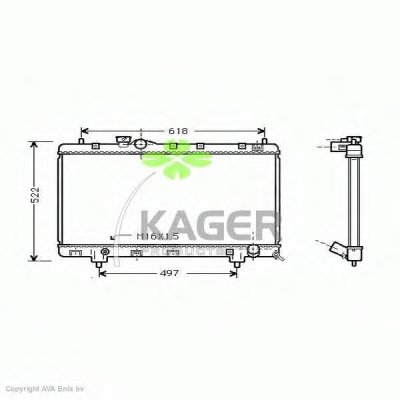 Радиатор, охлаждение двигателя KAGER купить