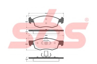 Комплект тормозных колодок, дисковый тормоз sbs