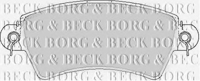 Комплект тормозных колодок, дисковый тормоз BORG & BECK