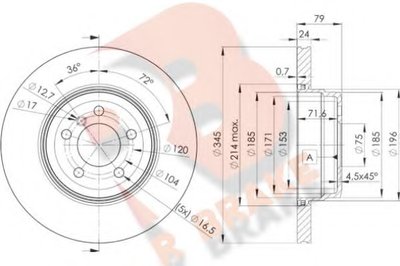 Тормозной диск R BRAKE купить