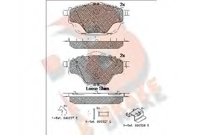 Комплект тормозных колодок, дисковый тормоз R BRAKE