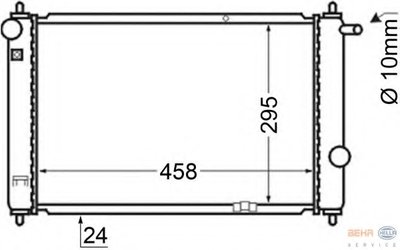 Радиатор, охлаждение двигателя BEHR HELLA SERVICE HELLA купить