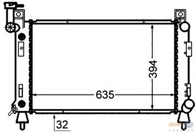 Радиатор, охлаждение двигателя BEHR HELLA SERVICE HELLA купить