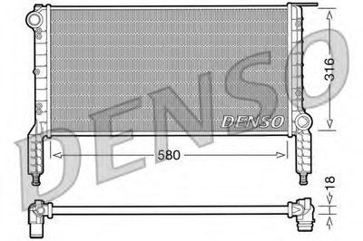 Радиатор, охлаждение двигателя DENSO купить