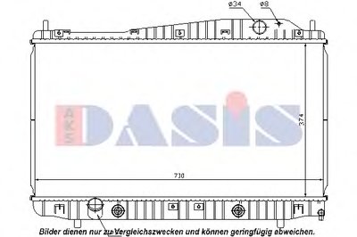 Радиатор, охлаждение двигателя AKS DASIS купить