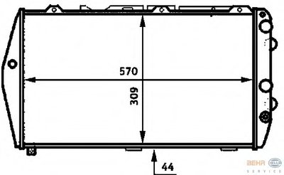 Радиатор, охлаждение двигателя BEHR HELLA SERVICE купить