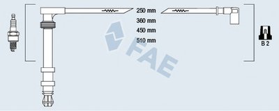Комплект проводов зажигания FAE