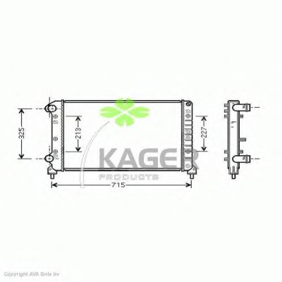 Радиатор, охлаждение двигателя KAGER купить