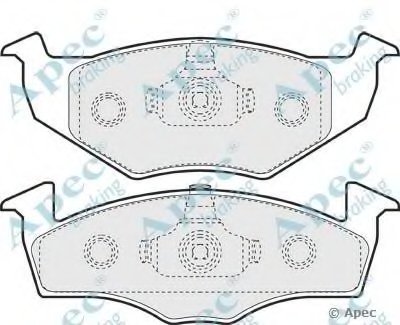 Комплект тормозных колодок, дисковый тормоз APEC braking