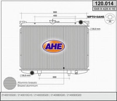 Радиатор, охлаждение двигателя AHE купить