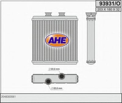 Теплообменник, отопление салона AHE