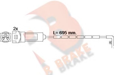 Сигнализатор, износ тормозных колодок R BRAKE