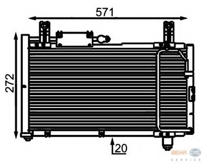 Конденсатор, кондиционер BEHR HELLA SERVICE HELLA купить
