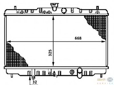 Радиатор, охлаждение двигателя BEHR HELLA SERVICE HELLA купить