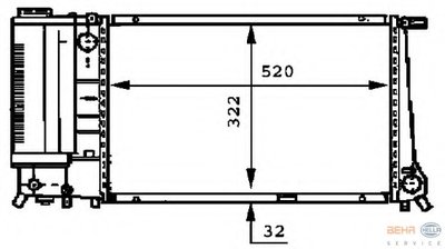 Радиатор, охлаждение двигателя BEHR HELLA SERVICE HELLA купить