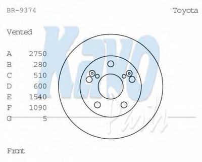 Тормозной диск KAVO PARTS купить