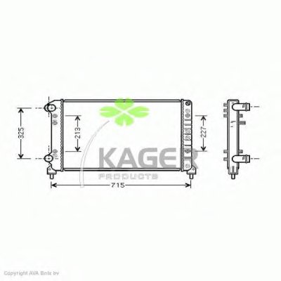 Радиатор, охлаждение двигателя KAGER купить