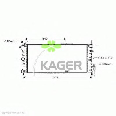 Радиатор, охлаждение двигателя KAGER купить