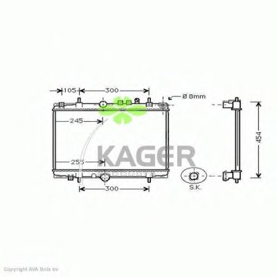 Радиатор, охлаждение двигателя KAGER купить