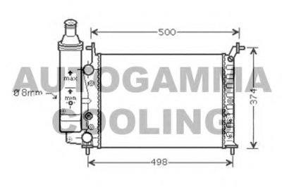 Радиатор, охлаждение двигателя AUTOGAMMA купить
