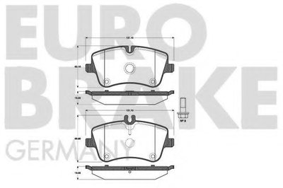 Комплект тормозных колодок, дисковый тормоз EUROBRAKE