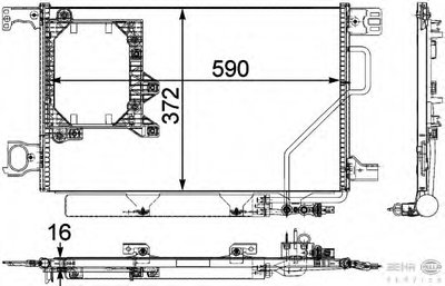 Конденсатор, кондиционер BEHR HELLA SERVICE HELLA купить