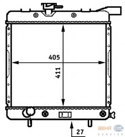 Радиатор, охлаждение двигателя BEHR HELLA SERVICE HELLA купить