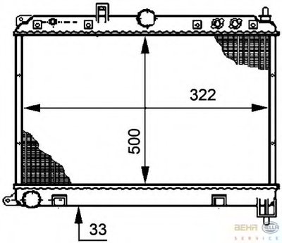 Радиатор, охлаждение двигателя BEHR HELLA SERVICE HELLA купить