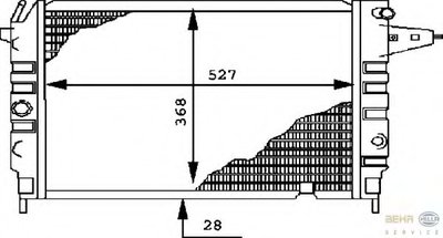 Радиатор, охлаждение двигателя BEHR HELLA SERVICE HELLA купить