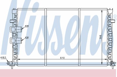 Радиатор, охлаждение двигателя NISSENS купить