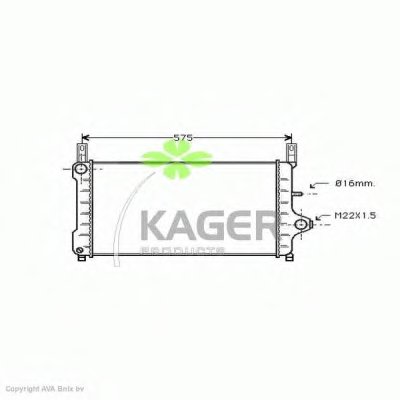 Радиатор, охлаждение двигателя KAGER купить