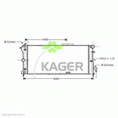 Радиатор, охлаждение двигателя KAGER купить