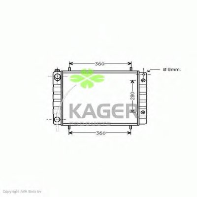 Радиатор, охлаждение двигателя KAGER купить