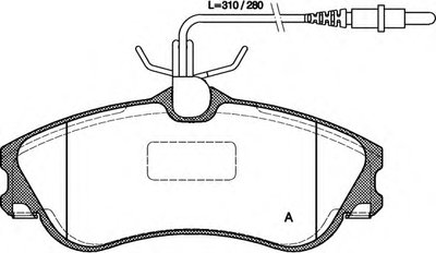 Комплект тормозных колодок, дисковый тормоз ADVANCE OPEN PARTS