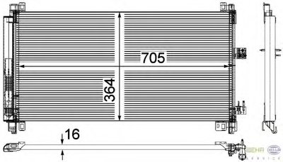 Конденсатор, кондиционер BEHR HELLA SERVICE HELLA купить