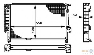 Радиатор, охлаждение двигателя BEHR HELLA SERVICE HELLA купить