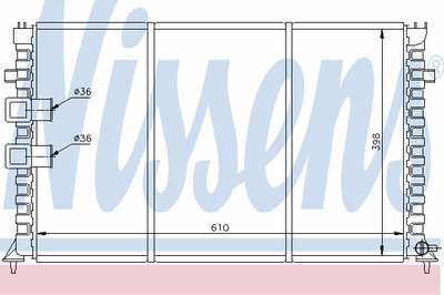 Радиатор, охлаждение двигателя NISSENS купить