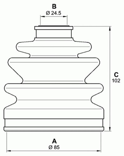 Комплект пылника, приводной вал SPIN OPEN PARTS