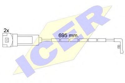 Сигнализатор, износ тормозных колодок ICER